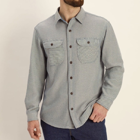 Duluth Trading Co Other - Duluth Trading Kennesaw Shirt Mens L Brown Relaxed Fit Long Sleeve Button Down